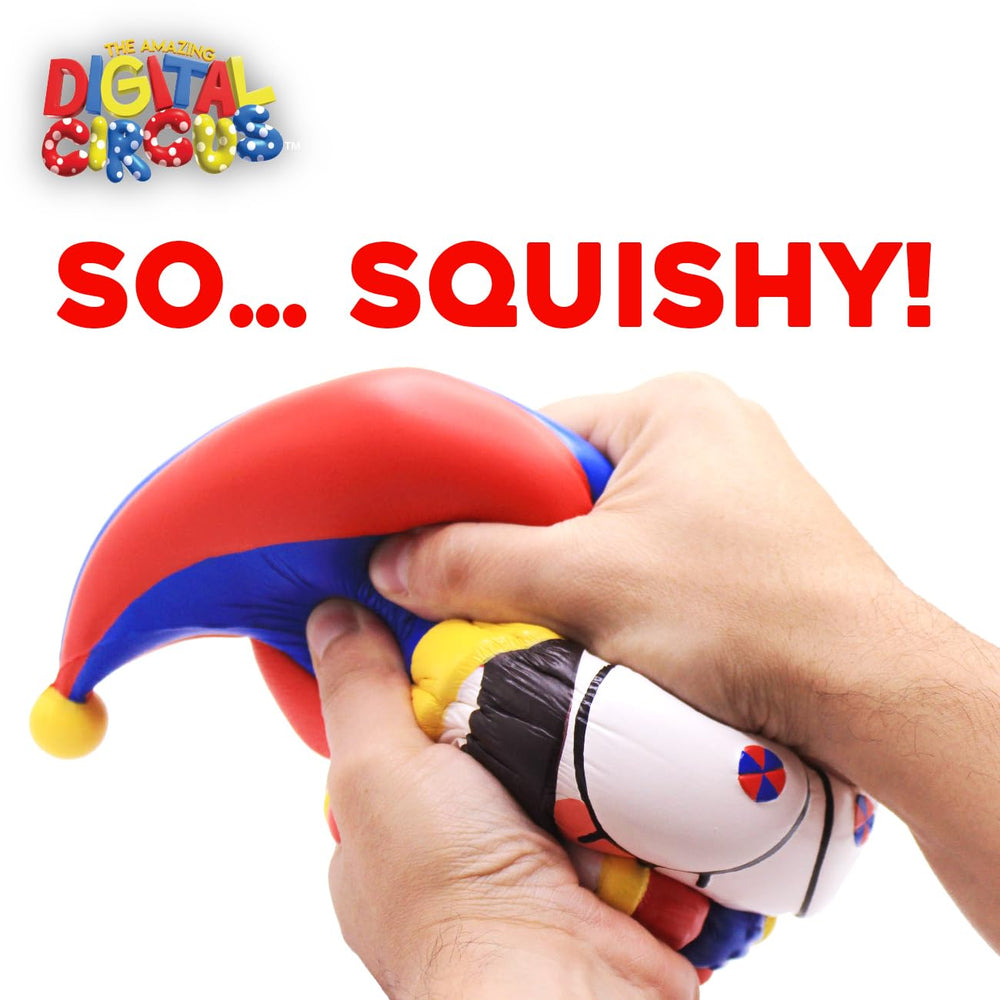 Just Toys Mighty Mega Squishme soft-texture squeeze demonstrates plush, comforting feel.