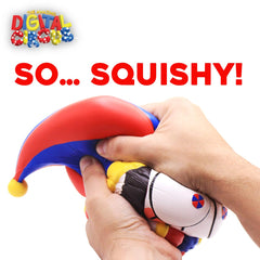 Just Toys Mighty Mega Squishme soft-texture squeeze demonstrates plush, comforting feel.
