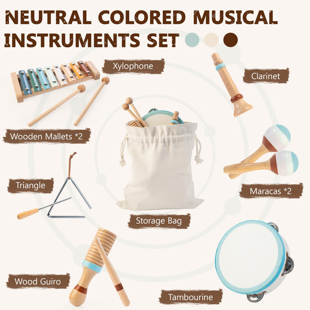 JustWood clarinet toy for toddlers encourages sound exploration and coordination