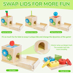 Justwood carrot harvest game provides tactile, goal-based play.