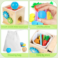 Justwood clock learning module introduces time concepts through hands-on play.