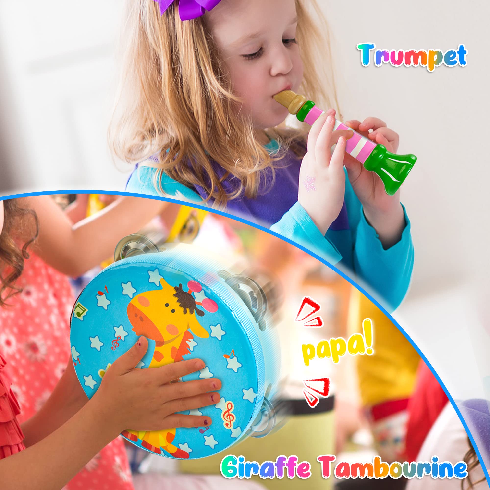 JUSTWOOD sleigh bells add cheerful jingling to mini concerts, encouraging focus and social play.