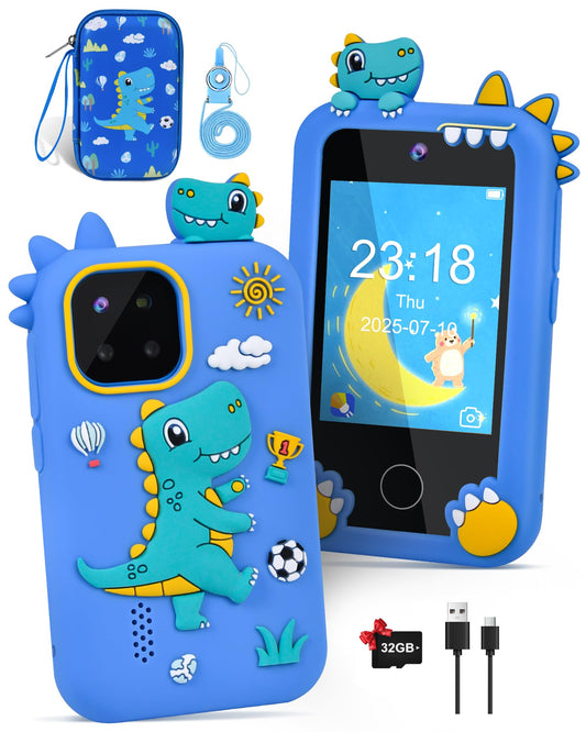 Jusvenmt dinosaur phone touchscreen for kids offers engaging learning on the go.