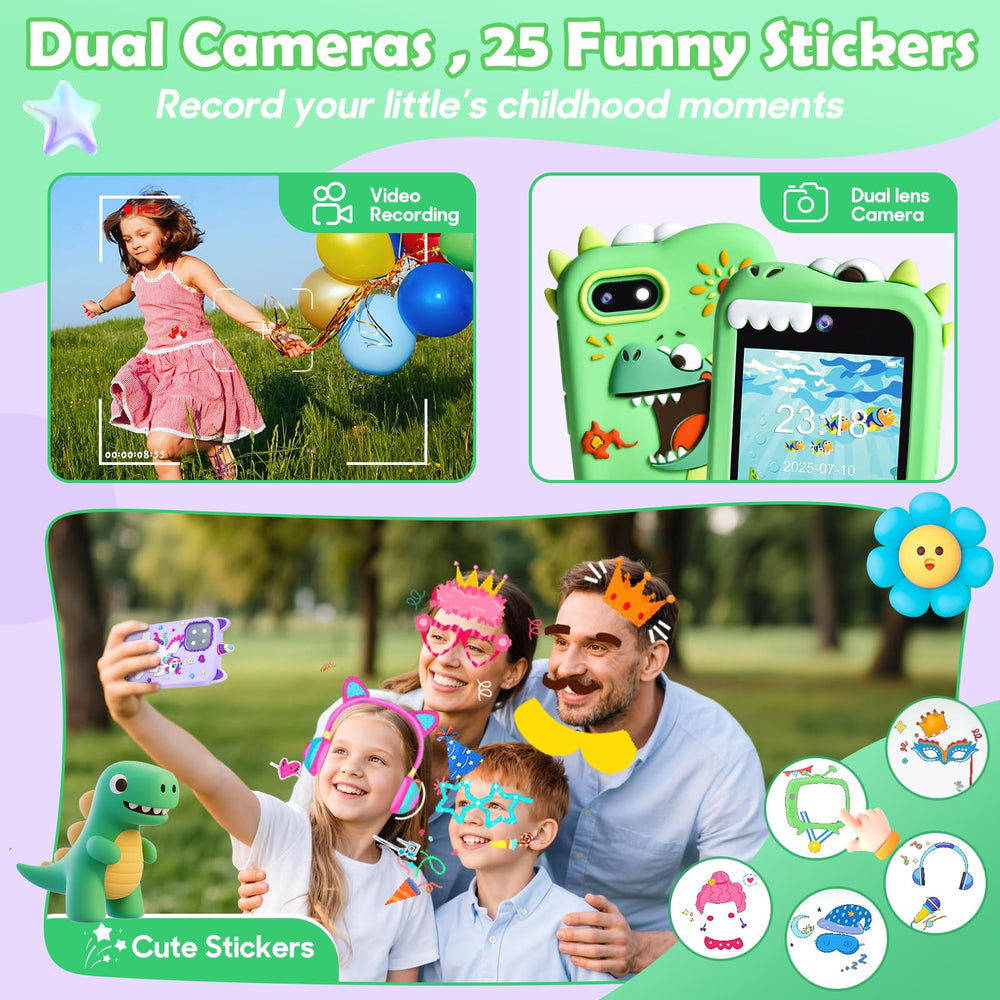 Jusvenmt kids phone with 32GB storage supports thousands of memories and apps