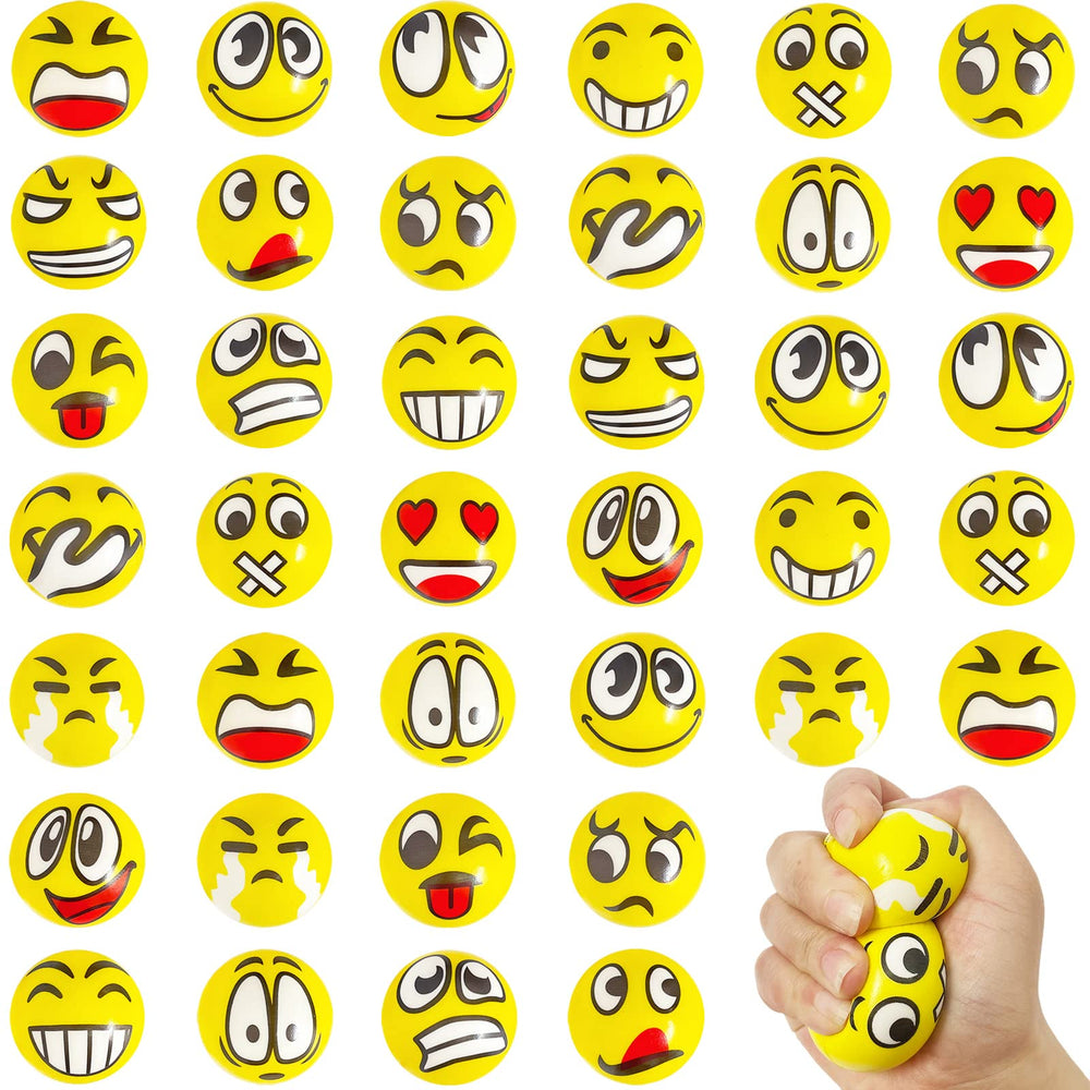 Juuxncgv 40pcs face stress balls package for desks and classrooms.