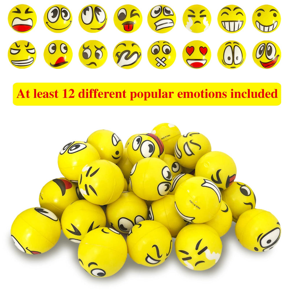 Juuxncgv smiley-face stress ball in soft foam for relaxing squeezes.