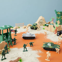 Juvale army tanks and weapons for authentic battle accessories.