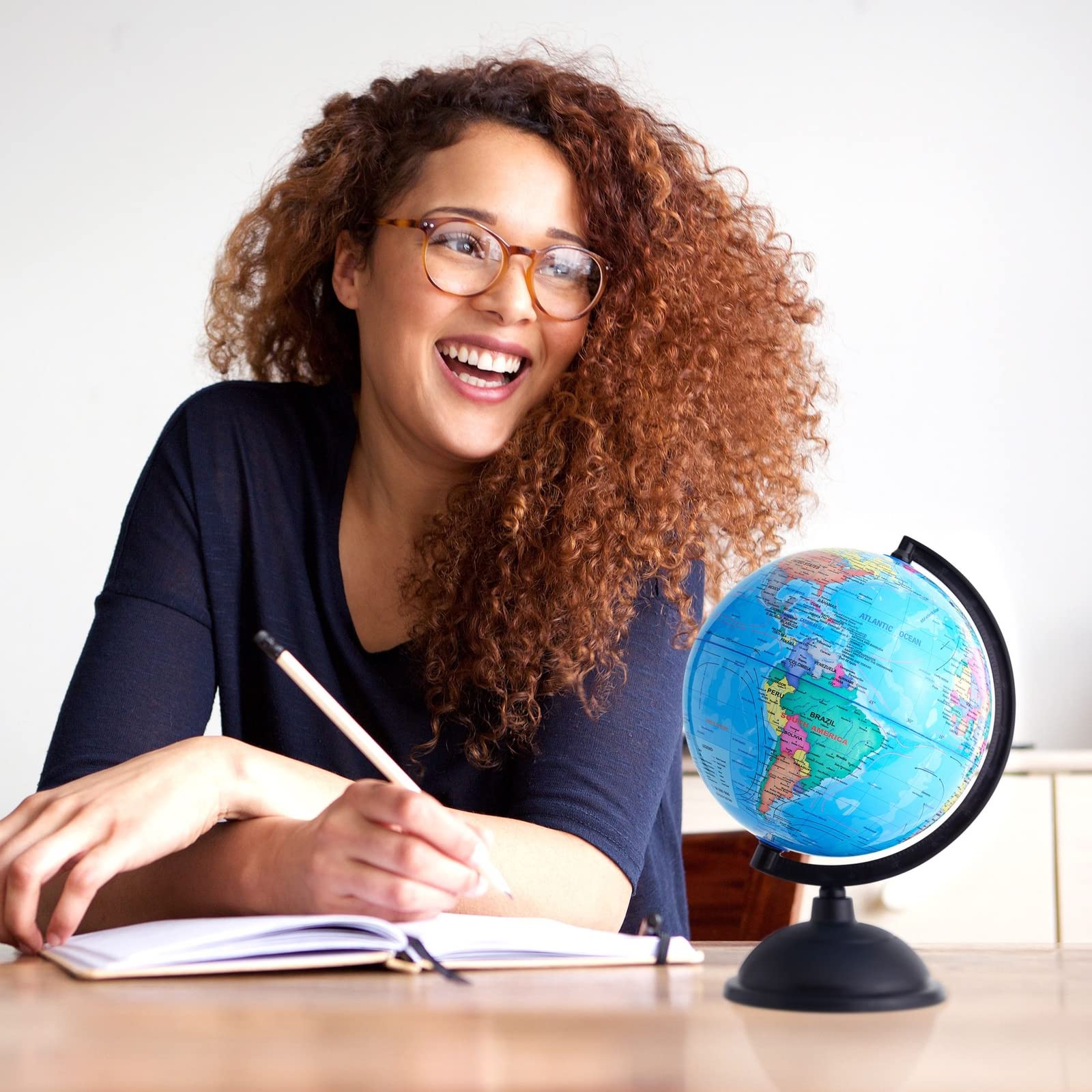 Juvale classroom globe with rotating feature encourages hands-on geographic discovery.