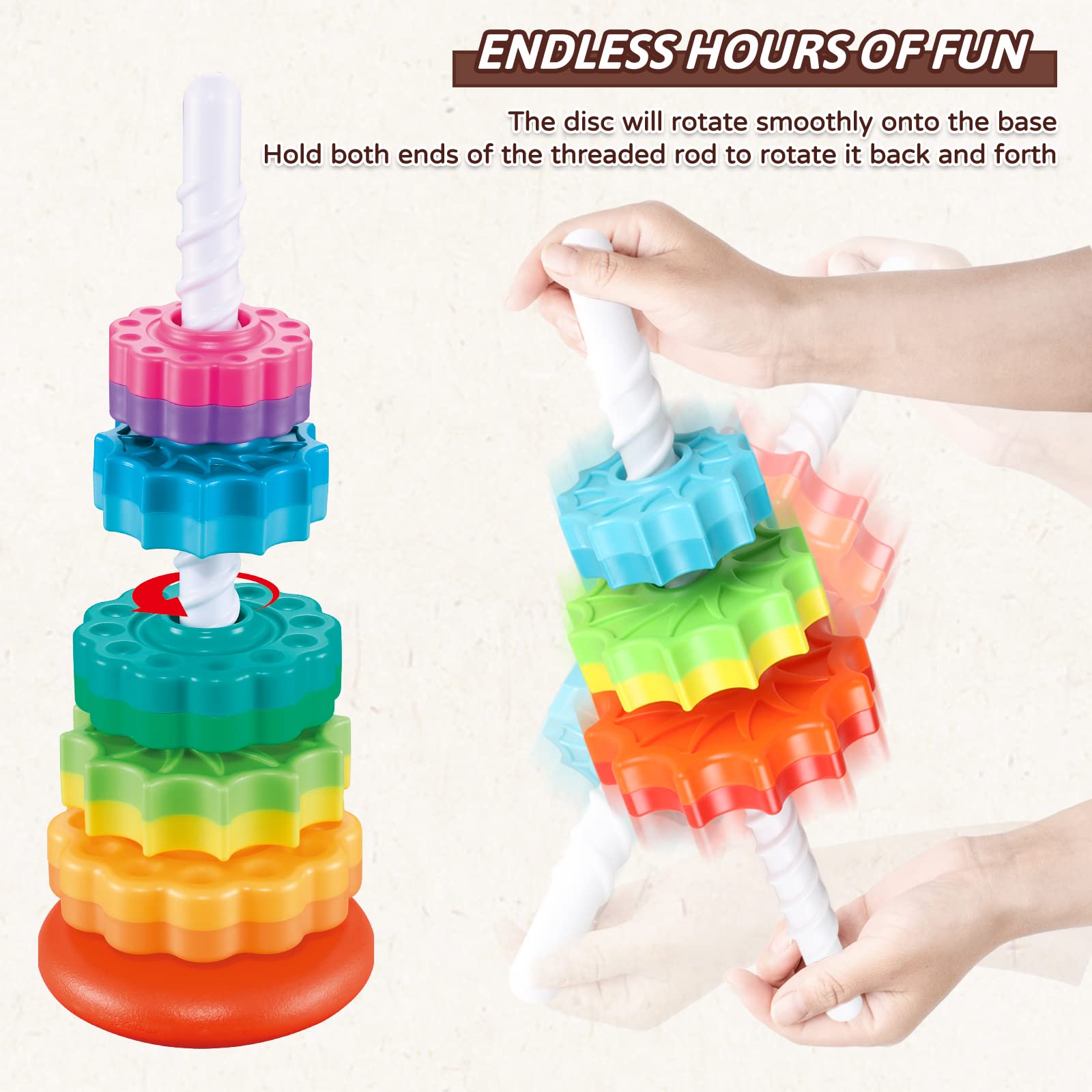 JUXUE discs spin action demonstrating endless play possibilities