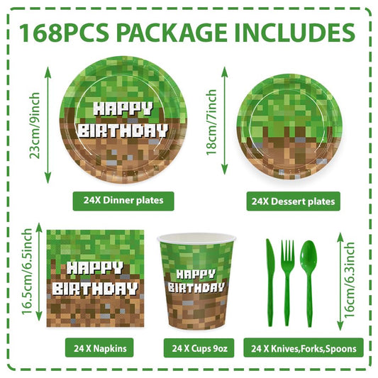 JVORFDG 168pcs green dessert plates for stylish bites and social events