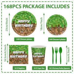 JVORFDG 168pcs green dessert plates for stylish bites and social events