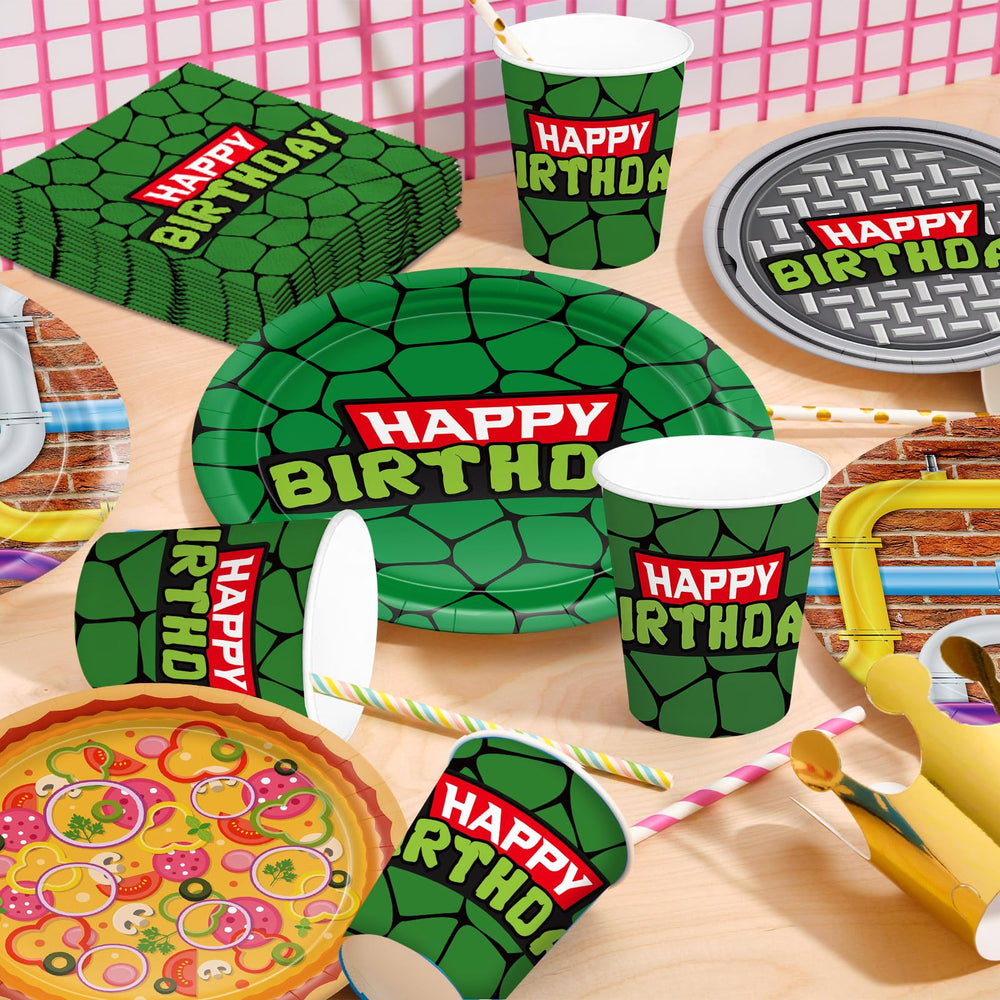JVORFDG turtle paper cups ideal for beverages at kids birthday parties.