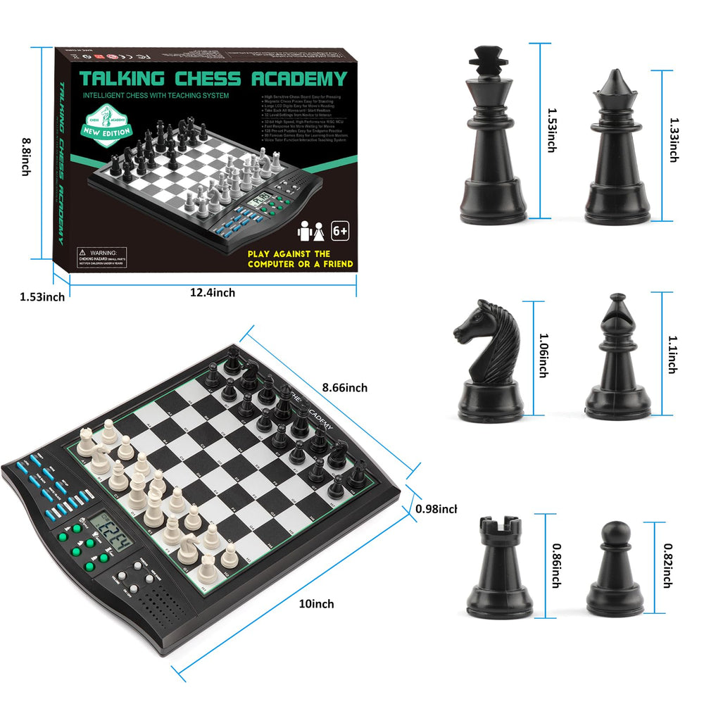 JWSCHESSSUN Talking Chess Academy mini games for hands-on learning.