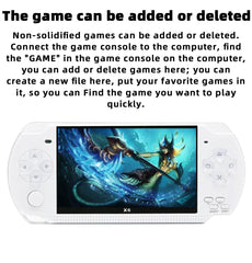 JXD handheld console add-delete-games feature to customize your library.
