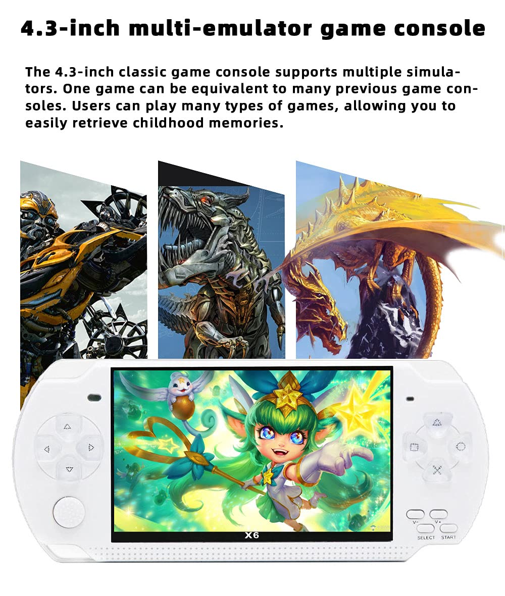 JXD handheld console home menu for quick access to built-in games.