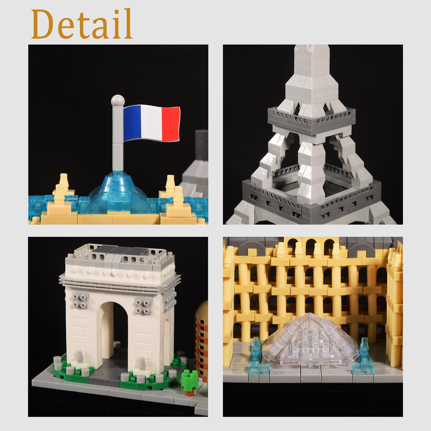 JXRLMB Arc de Triomphe miniature assembly for Paris-themed decor