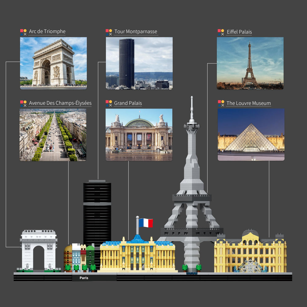 JXRLMB Eiffel Tower mini-assembly highlights intricate lattice detail