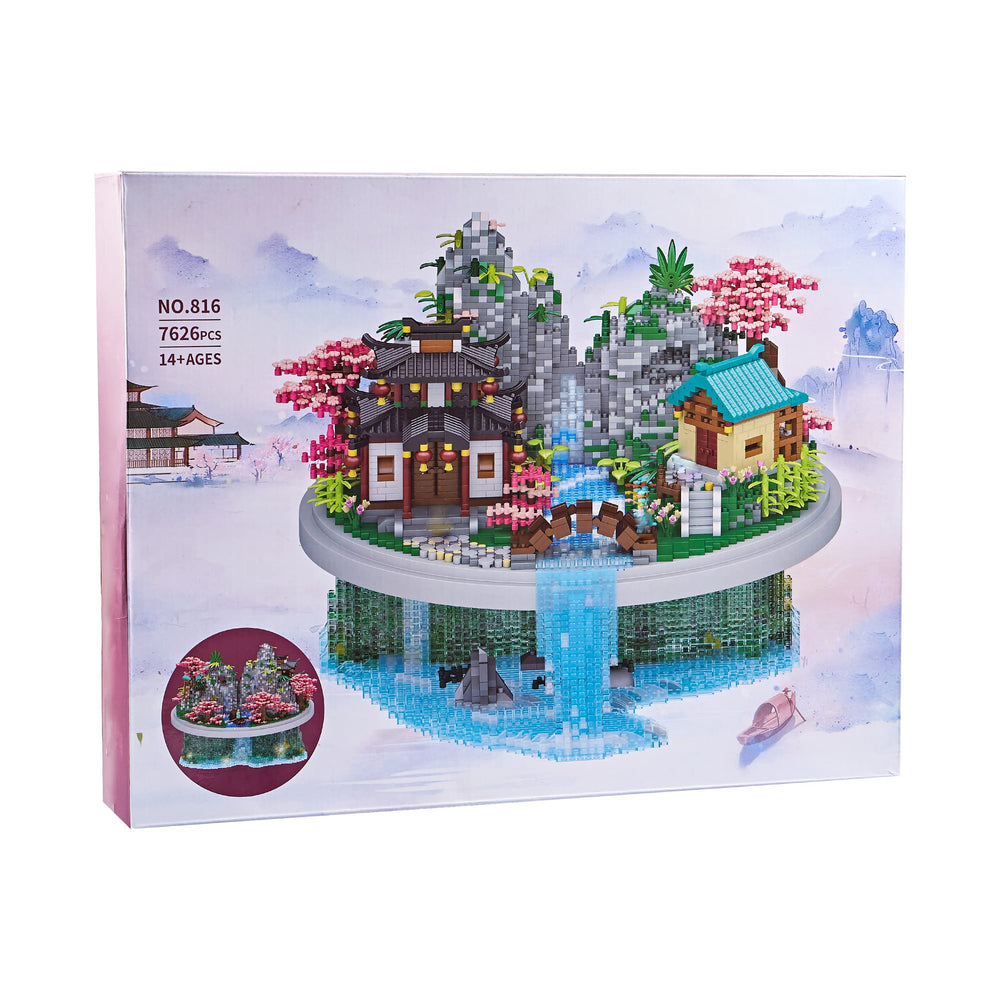 JXRLMB Gift-ready Chinese architecture model, ideal for anniversaries and holidays.