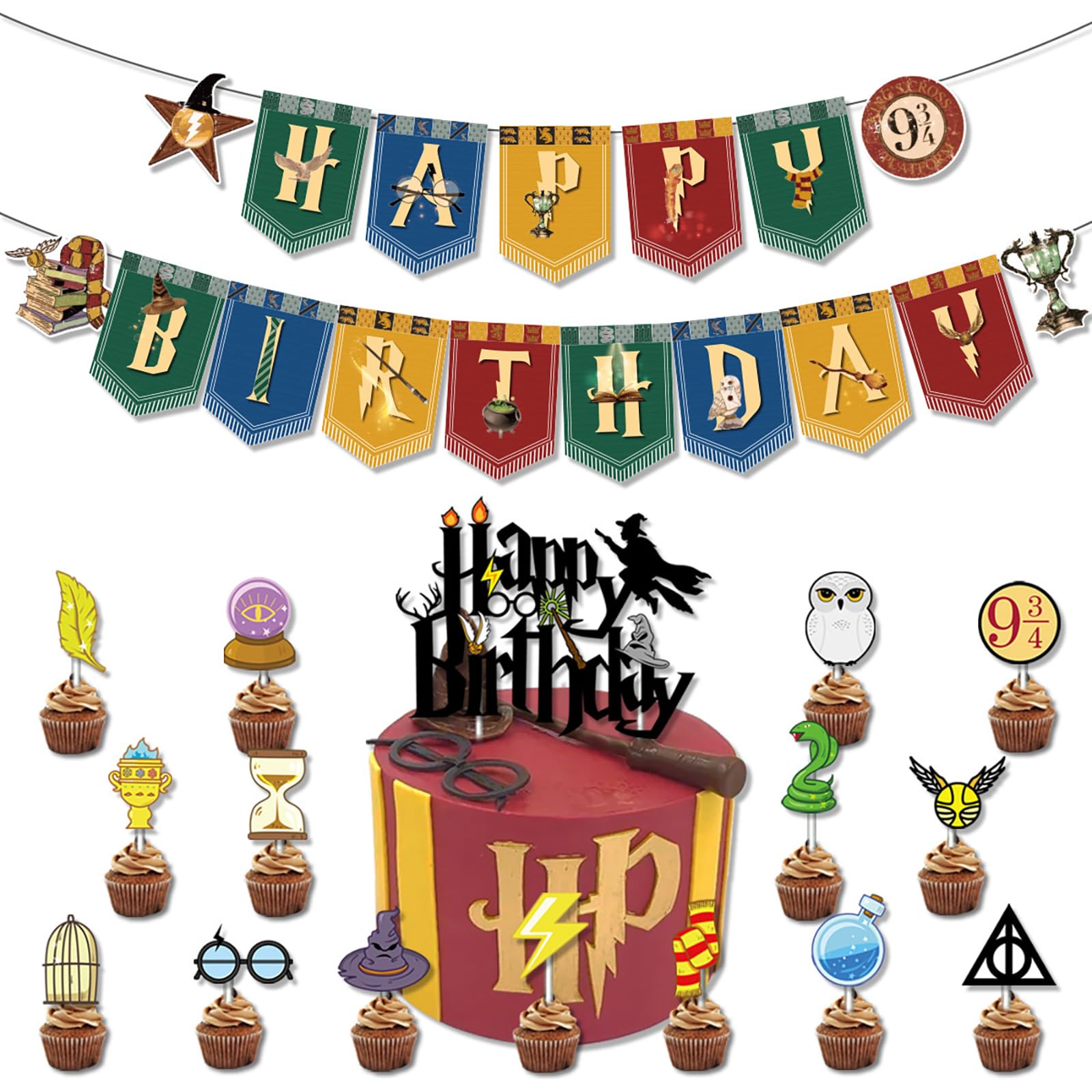 JYCMMFC wizard-themed party setup idea inspires a cohesive birthday display.