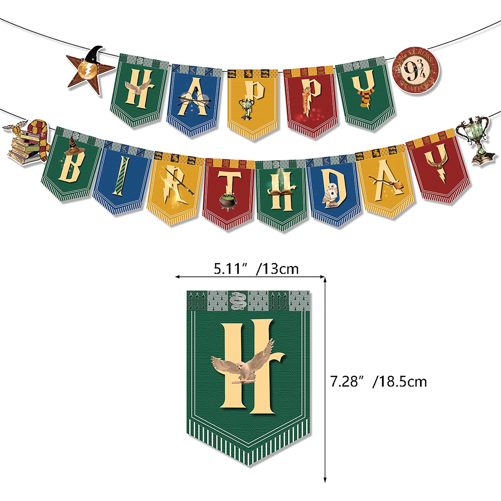 JYCMMFC wizard ribbon decor brightens arches and tables with coordinated accents.