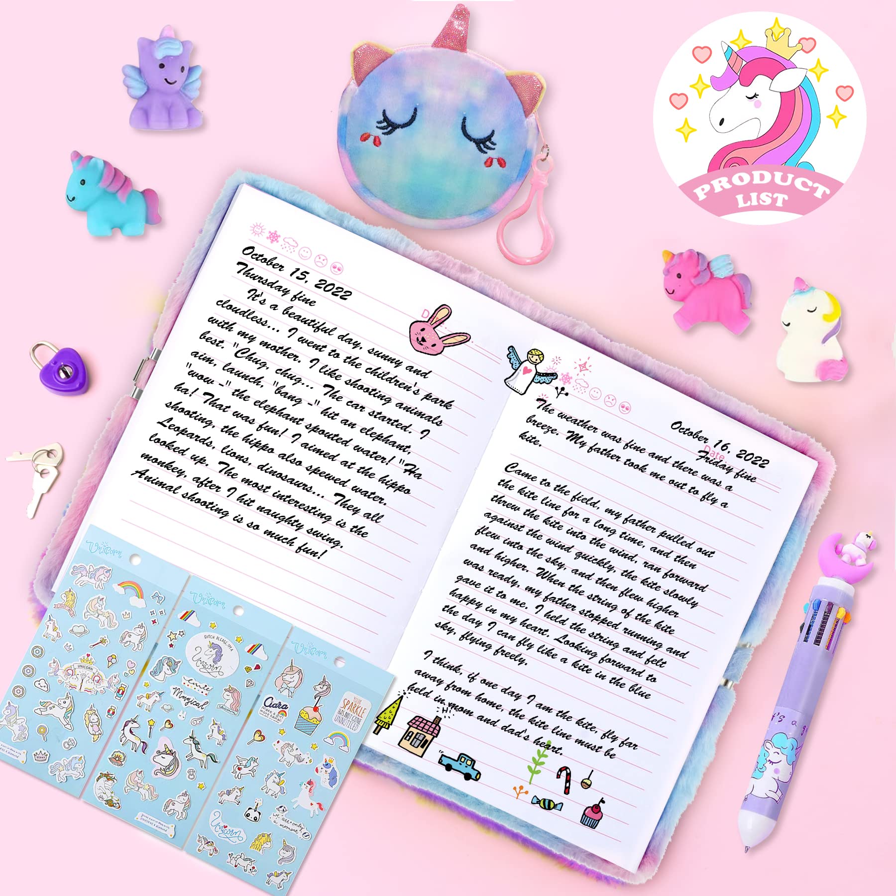 JYPLKCMT stickers included to decorate the diary and pages