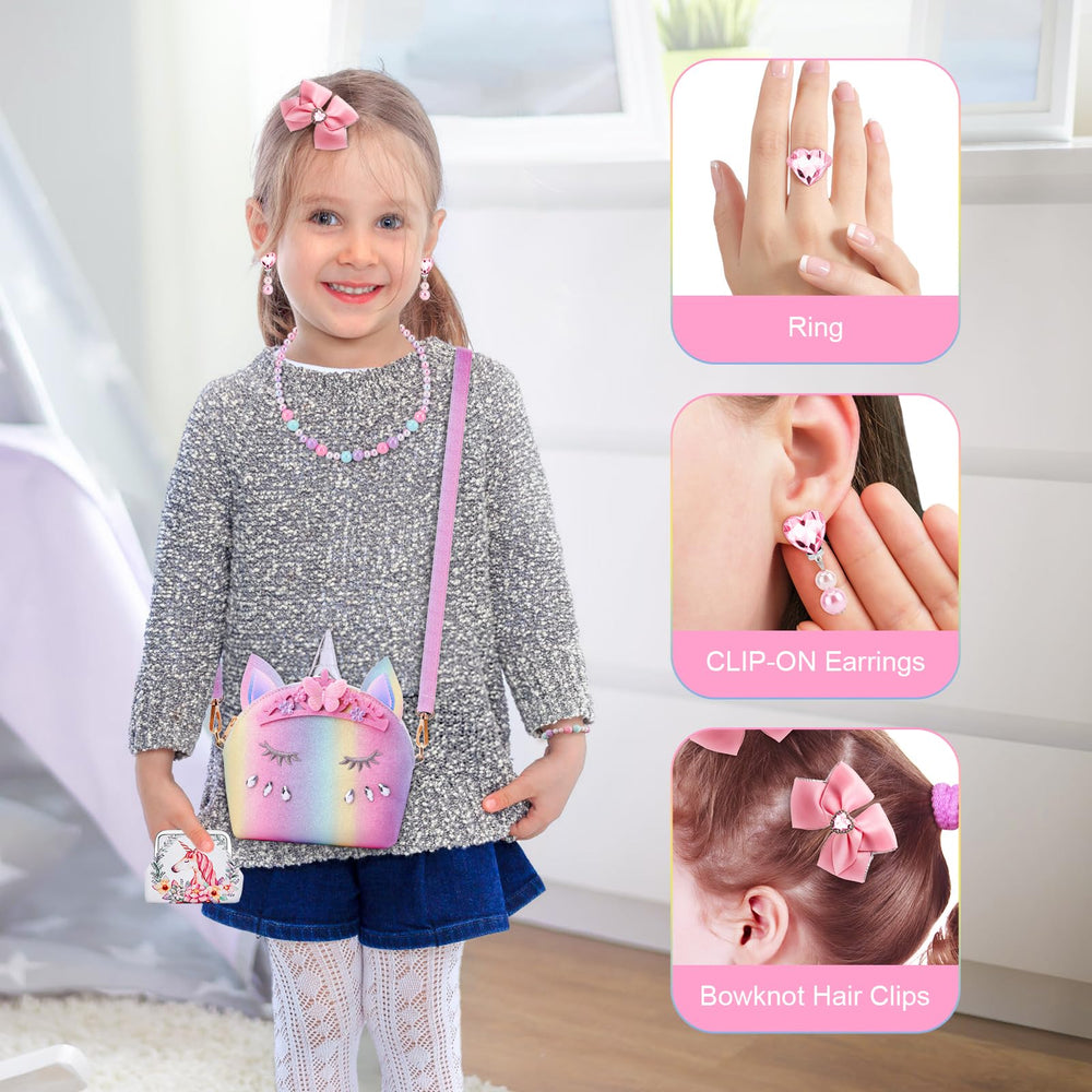 JYPS pink clip-on earrings add playful sparkle to dress-up outfits