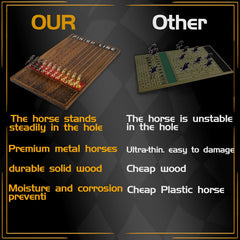 Jyquorp Horse Race Board Game card boxes and accessories organized for easy setup.