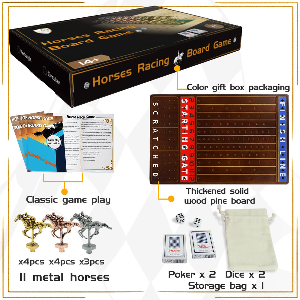 Jyquorp metal horse race board game safety features with smooth corners.