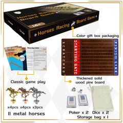 Jyquorp metal horse race board game safety features with smooth corners.