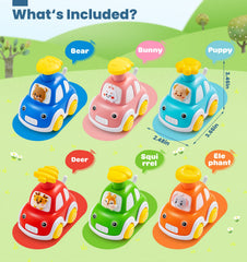 Jyusmile animal-driver lineup featuring bears, bunnies, and friends supports imaginative play and color learning.