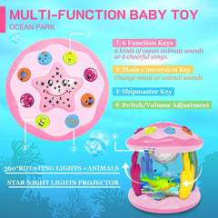 Jyusmile star night light projection creates soothing ceiling visuals during bedtime.