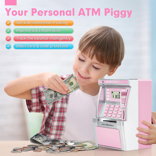 Jyusmile piggy debit card slot enhances pretend banking with a PIN feature