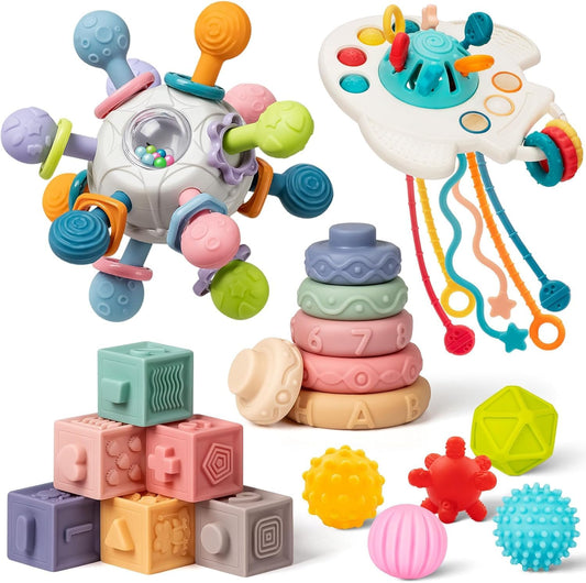 Jyusmile pull-string travel toy airplane design promotes active exploration.