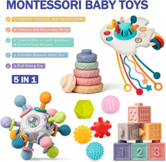 Jyusmile soft building blocks invite stacking play and shape recognition.