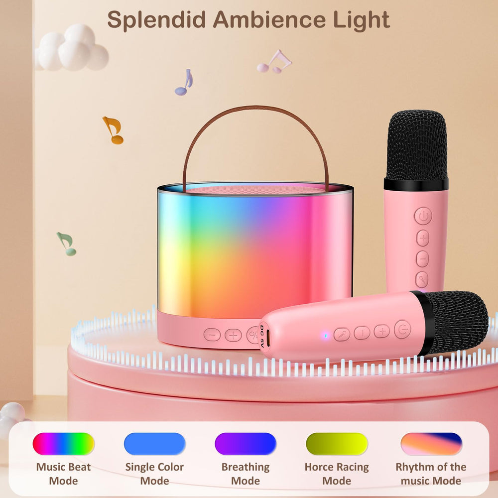 JYX pink Bluetooth connectivity highlighted with LED indicators for a party