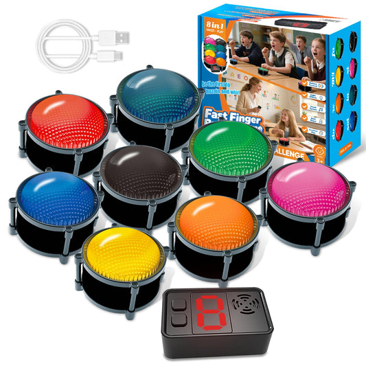 Jyyuehai wireless buzzers clearly show the first buzz with LED feedback for fair play.
