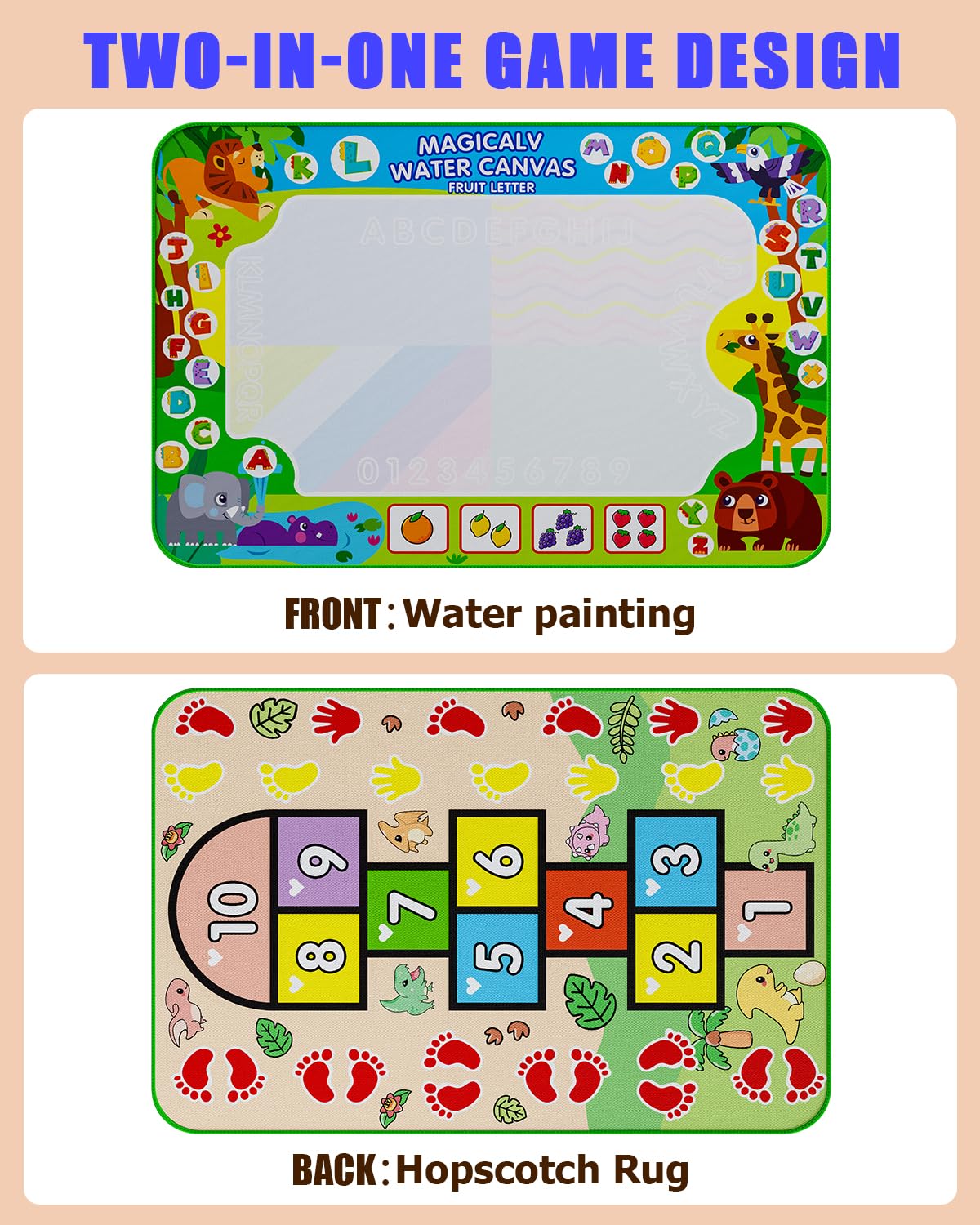 JZSIJ backpack-ready doodle mat with storage for mess-free travel.