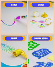 JZSIJ painting templates help kids explore shapes and letters.