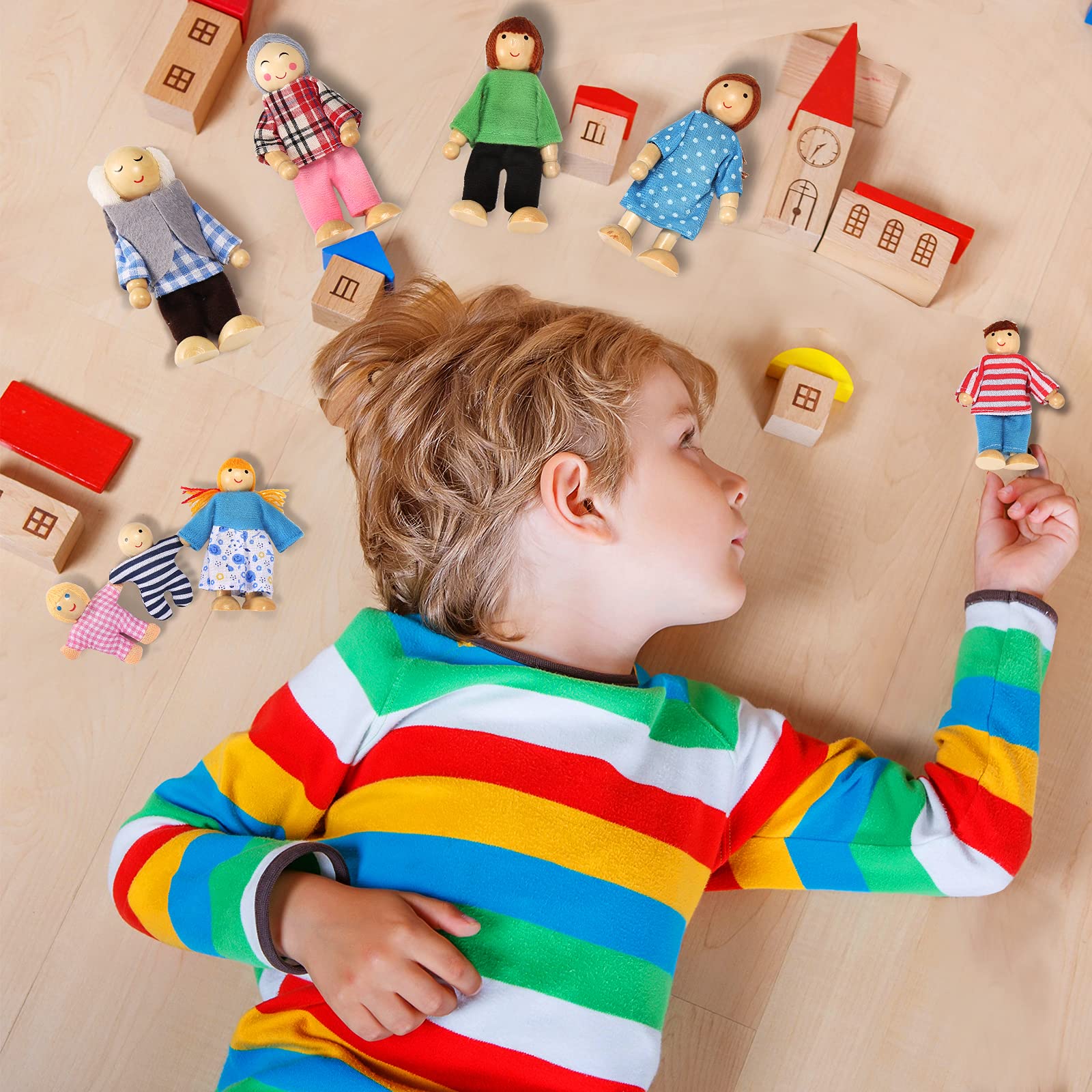 Jzszera compact 2–4 inch dolls fit most preschool dollhouses.