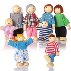 Jzszera poseable doll family figures for imaginative play.