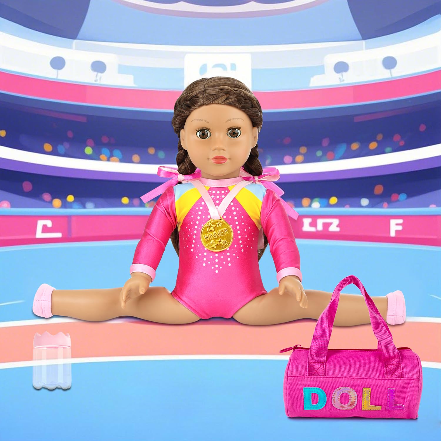 K.T. Fancy packaging contents showcase a complete 18-inch doll set.