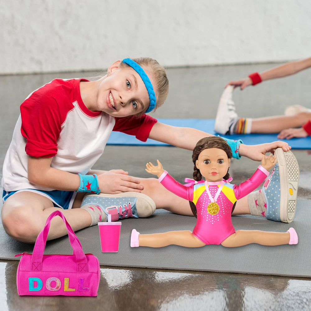 K.T. Fancy tiny water bottle adds realistic detail to doll gym kit.