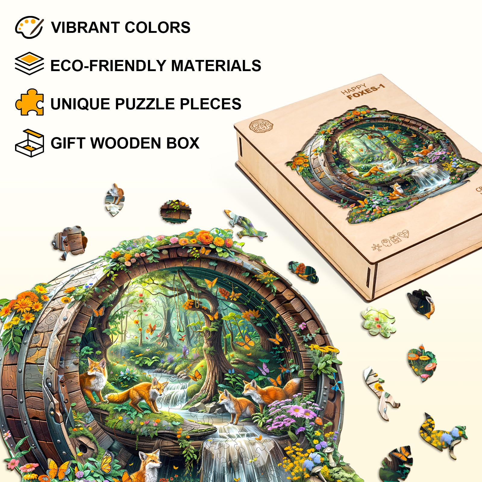 KAAYEE 3D vision puzzle fox highlights lifelike depth and rewarding problem-solving.