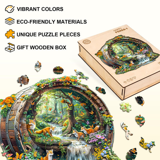 KAAYEE 3D vision puzzle fox highlights lifelike depth and rewarding problem-solving.