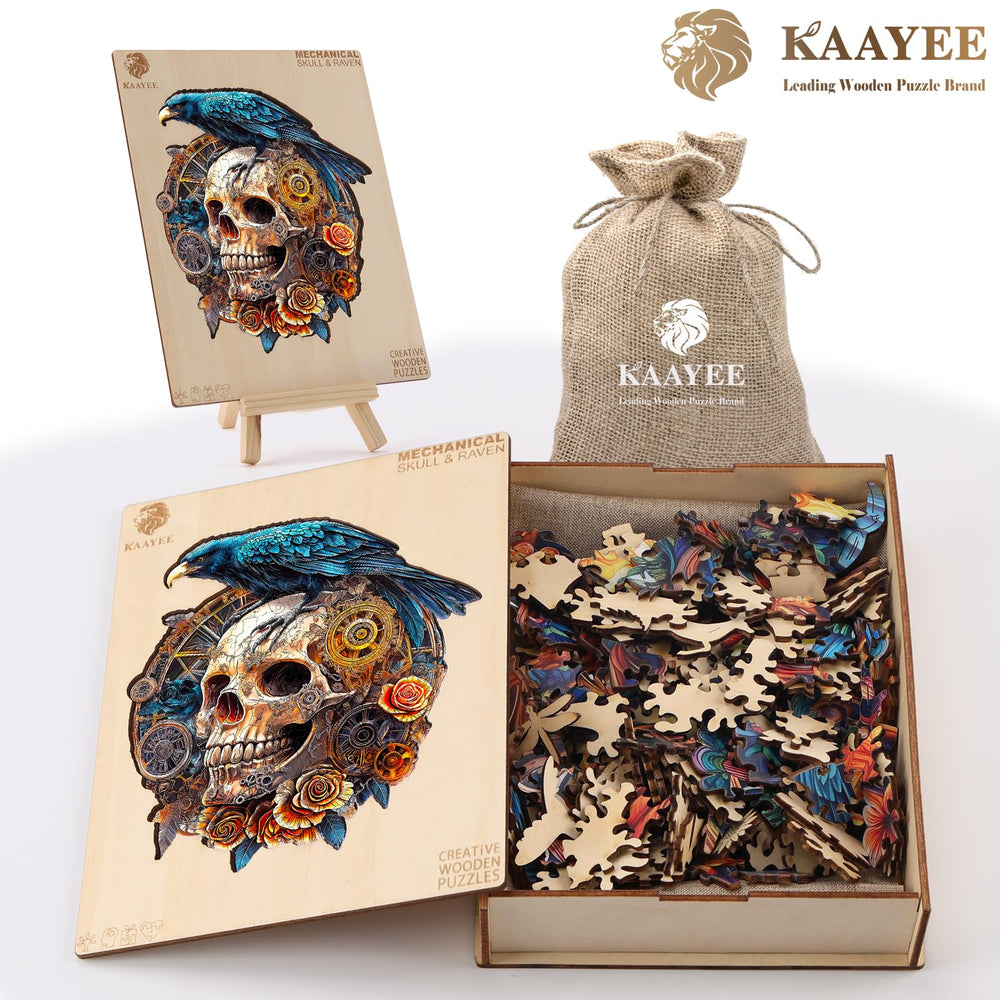 KAAYEE 3D wooden puzzle packaging: gift-ready for celebrations.