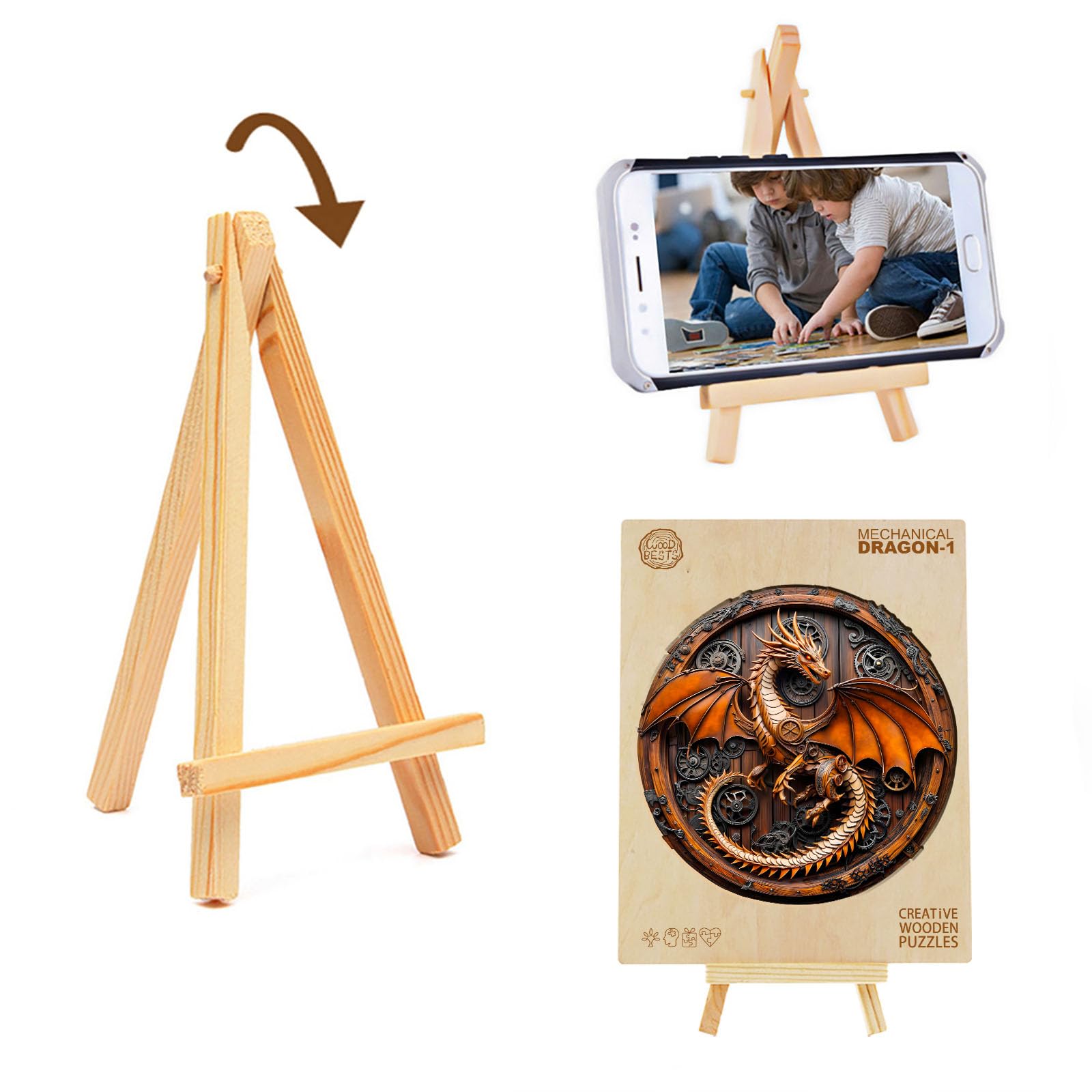 KAAYEE Dragon 3D puzzle UV printing delivers realistic 3D effect.