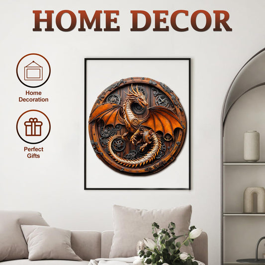 KAAYEE dragon puzzle wings close-up showcases a metallic sheen, ideal for dramatic home display.