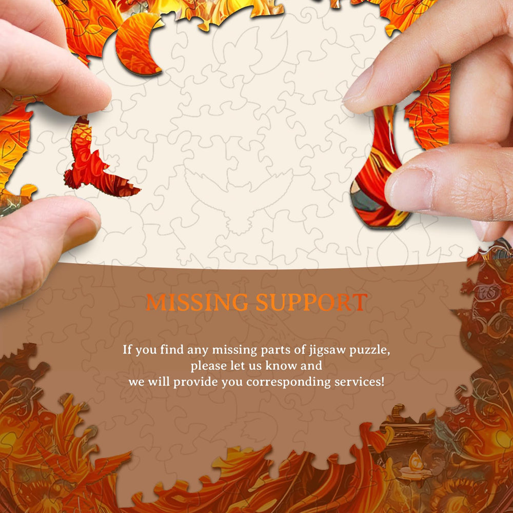 KAAYEE Phoenix puzzle set includes wooden gift box and display stand