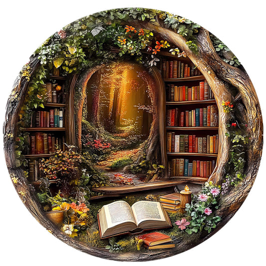KAAYEE tree house library puzzle in progress, a tactile 3D challenge for focused relaxation.