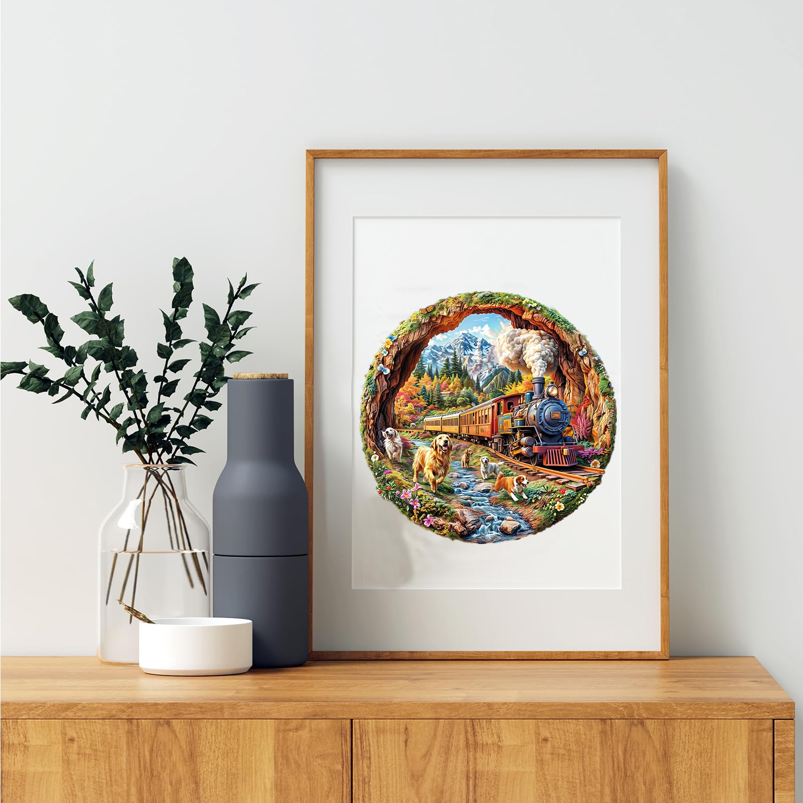 KAAYEE unique shape wood puzzle stands out on shelves